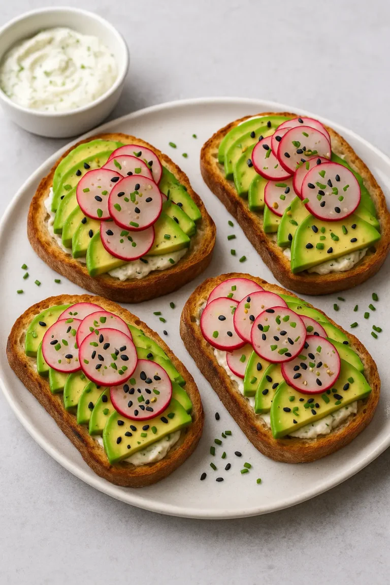 Pittige Avocadotoast met Radijs en Limoenroomkaas