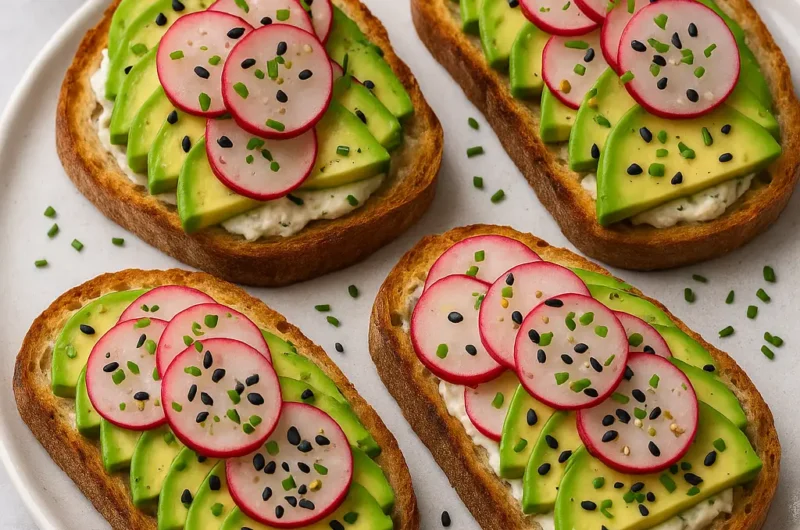 Pittige Avocadotoast met Radijs en Limoenroomkaas