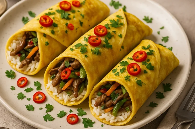 Pittige Eierwraps met Oosterse Vulling